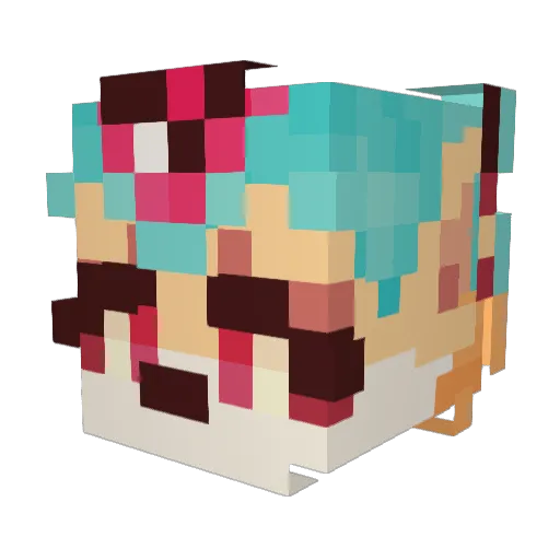 KEF1R_KA Minecraft avatar head, 3D render