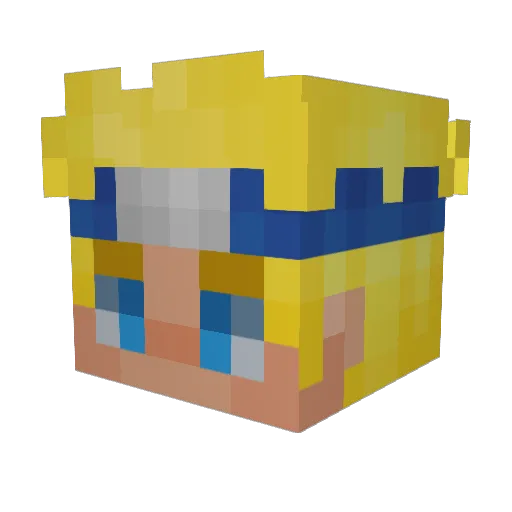 KEKWETU Minecraft avatar head, 3D render