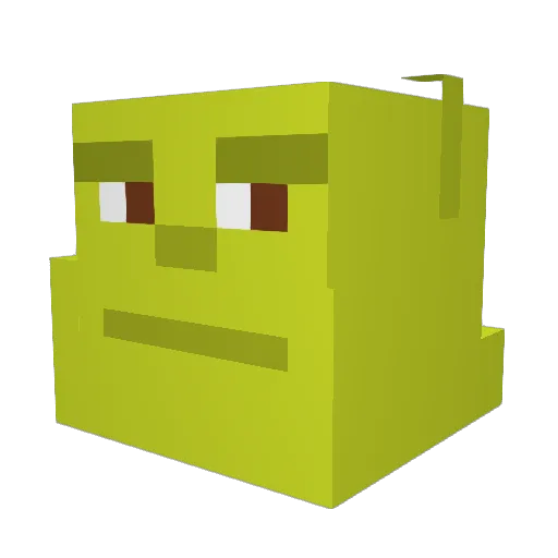 KEKpod Minecraft avatar head, 3D render