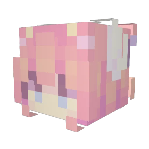 KELI0727 Minecraft avatar head, 3D render
