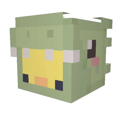 KELIPS0 Minecraft avatar head, 3D render
