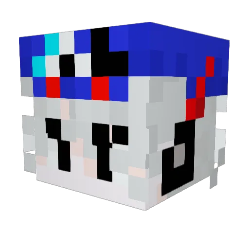 KEMYUS2 Minecraft avatar head, 3D render
