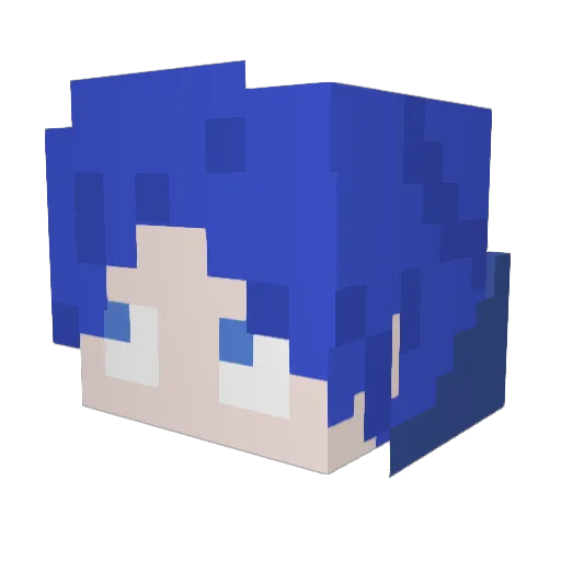 KEMuuuu Minecraft avatar head, 3D render