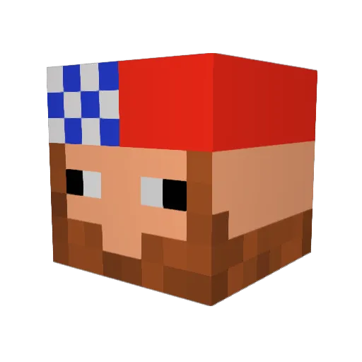 KENNYPOWERS1 Minecraft avatar head, 3D render
