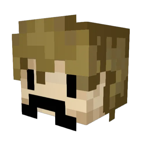 KESASS Minecraft avatar head, 3D render