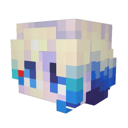 KEST3R Minecraft avatar head, 3D render