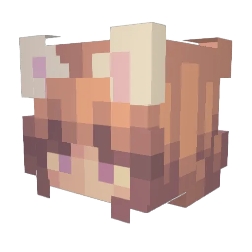 KEWEEW Minecraft avatar head, 3D render