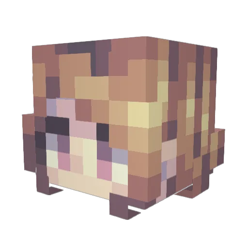 KEWLBURD Minecraft avatar head, 3D render