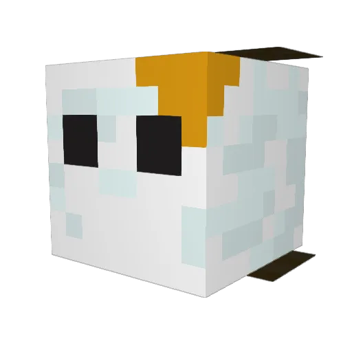 KEXiCEK Minecraft avatar head, 3D render