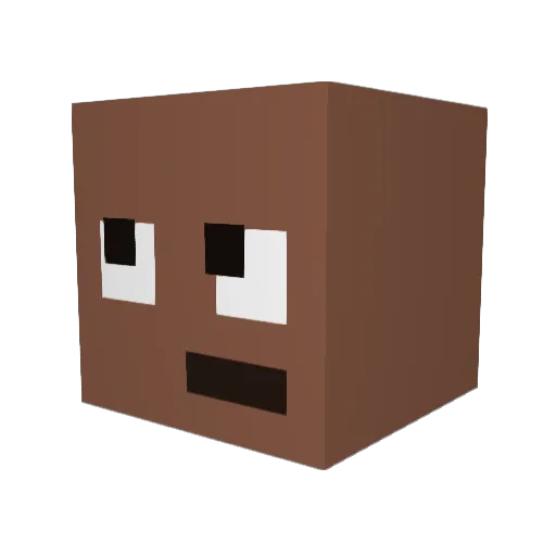 KEYKEYKEY124 Minecraft avatar head, 3D render