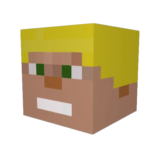 KEYN0TE Minecraft avatar head, 3D render