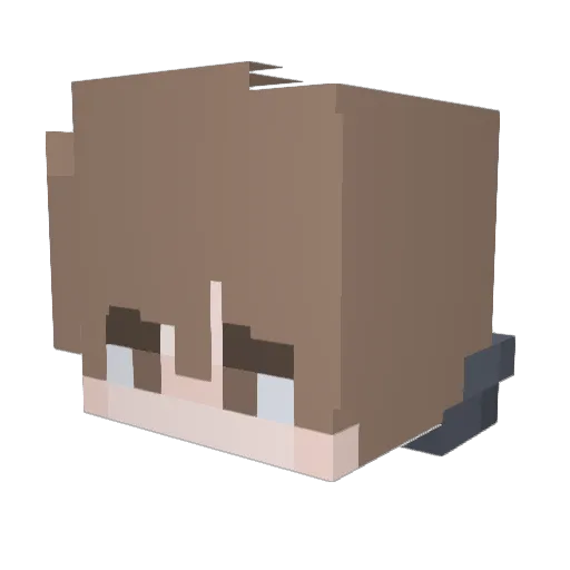 KEe7120n Minecraft avatar head, 3D render