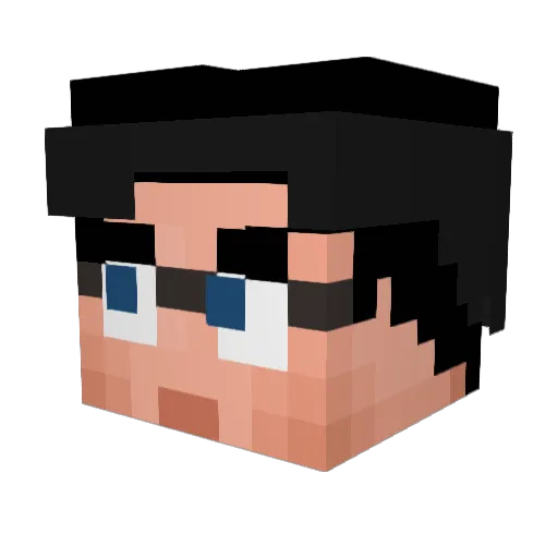 KF5gaming Minecraft avatar head, 3D render