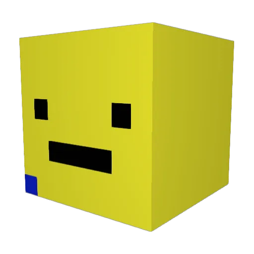 KF9341 Minecraft avatar head, 3D render