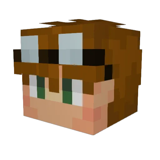 KFA03 Minecraft avatar head, 3D render