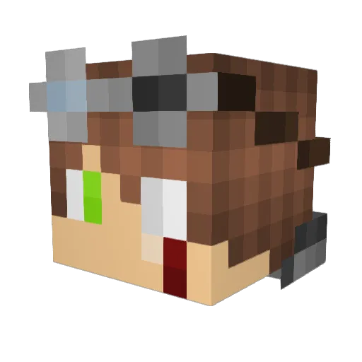 KFCHerobrine1 Minecraft avatar head, 3D render