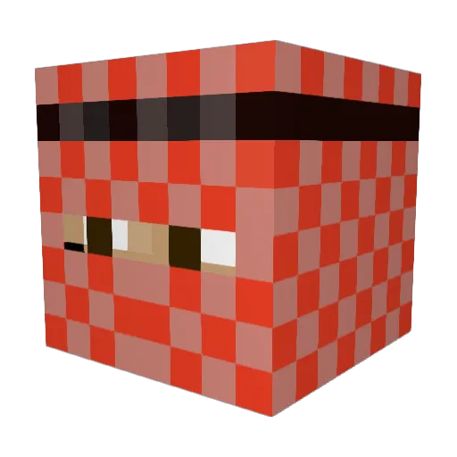 KFCPapi Minecraft avatar head, 3D render