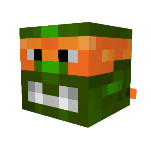 KFCab Minecraft avatar head, 3D render