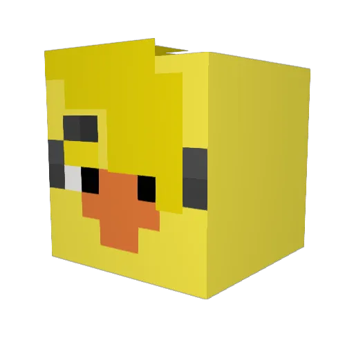 KFCmychicken Minecraft avatar head, 3D render