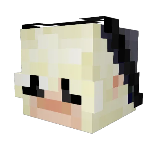 KFG1239 Minecraft avatar head, 3D render