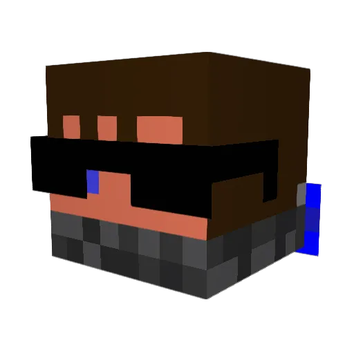 KFM2 Minecraft avatar head, 3D render