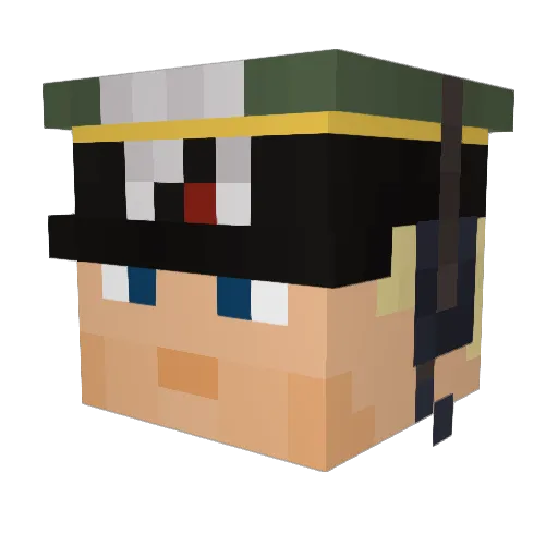 KFPgamez Minecraft avatar head, 3D render