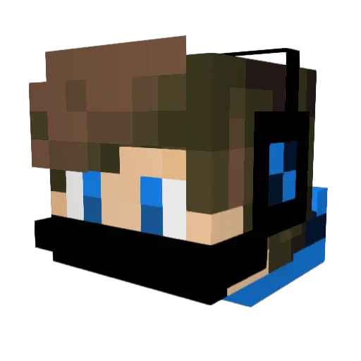 KG1K Minecraft avatar head, 3D render
