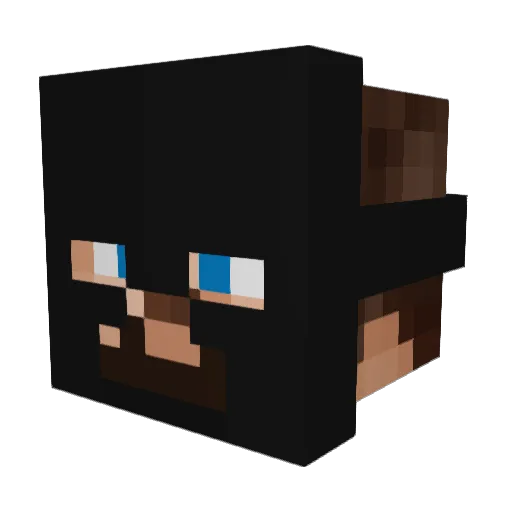 KG5JST Minecraft avatar head, 3D render