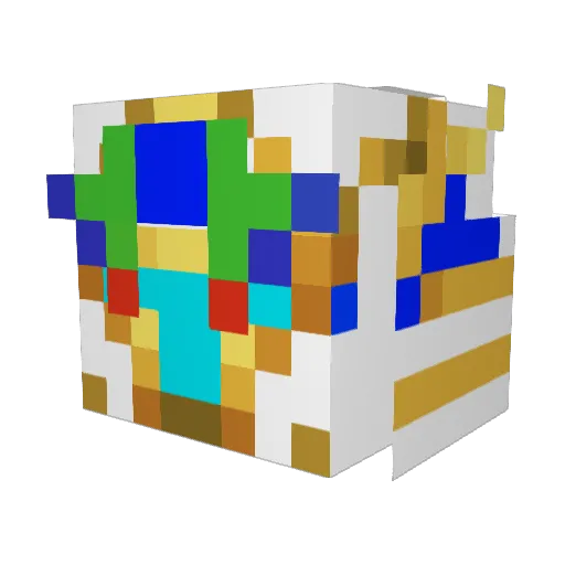 KG711 Minecraft avatar head, 3D render