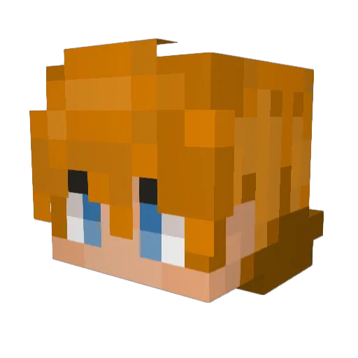 KGAMAQUA Minecraft avatar head, 3D render
