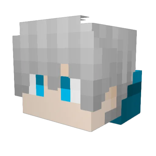 KGG_ Minecraft avatar head, 3D render