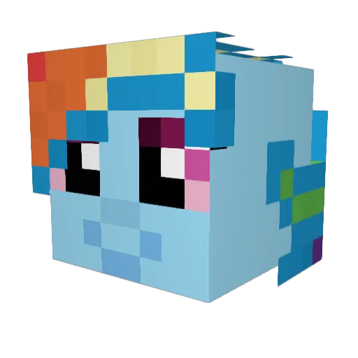 KGXS9 Minecraft avatar head, 3D render