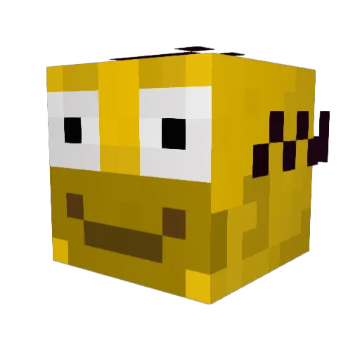 KGundam Minecraft avatar head, 3D render