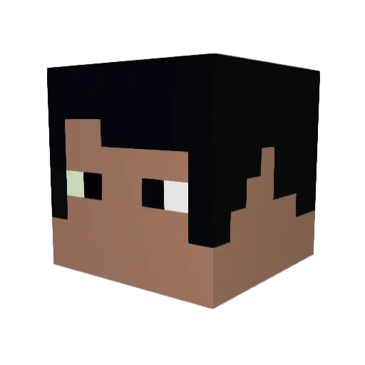 KH0519 Minecraft avatar head, 3D render