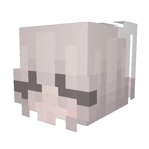 KH17 Minecraft avatar head, 3D render