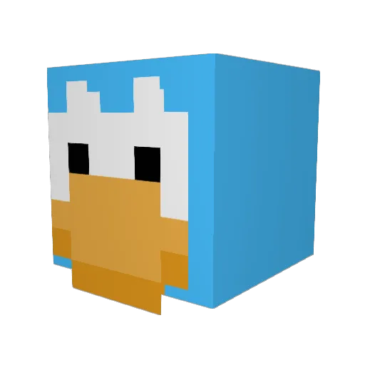 KH519 Minecraft avatar head, 3D render
