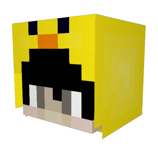 KHEMISTPC1 Minecraft avatar head, 3D render