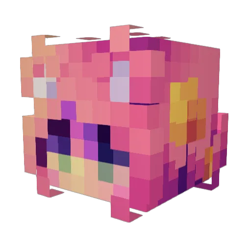 KHM5401 Minecraft avatar head, 3D render