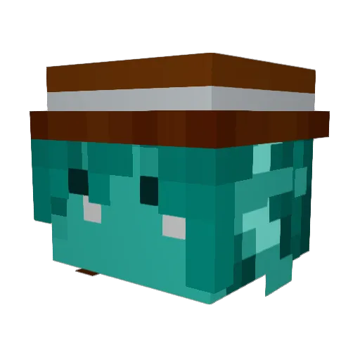 KHOMBT Minecraft avatar head, 3D render