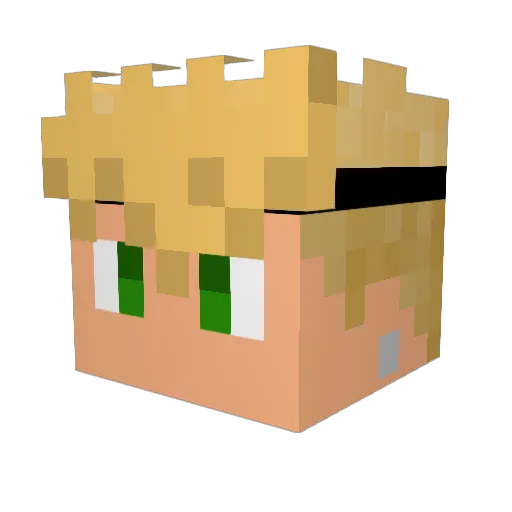 KHORTEXzao Minecraft avatar head, 3D render