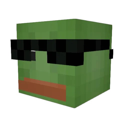KHP7714 Minecraft avatar head, 3D render