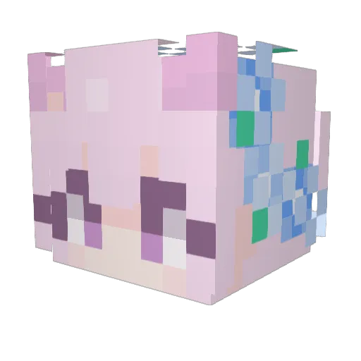 KHRin Minecraft avatar head, 3D render