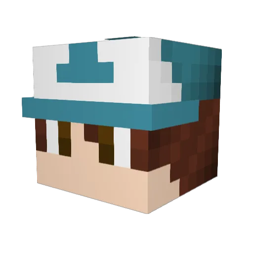 KHS14 Minecraft avatar head, 3D render