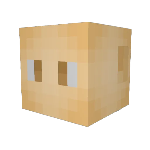 KHS_13 Minecraft avatar head, 3D render