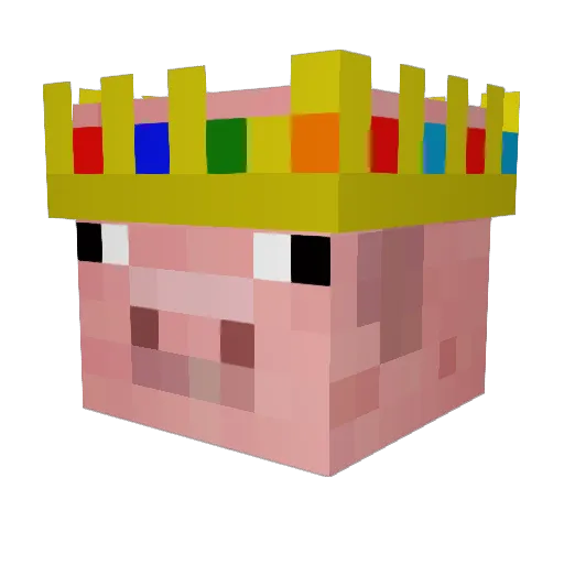 KHUSHYBOI Minecraft avatar head, 3D render