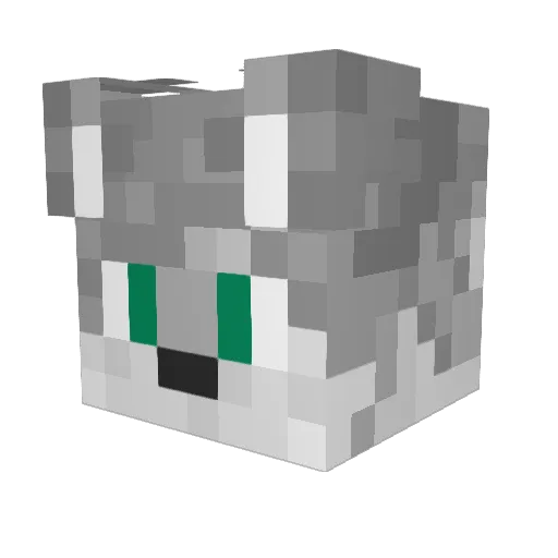 KHW1 Minecraft avatar head, 3D render