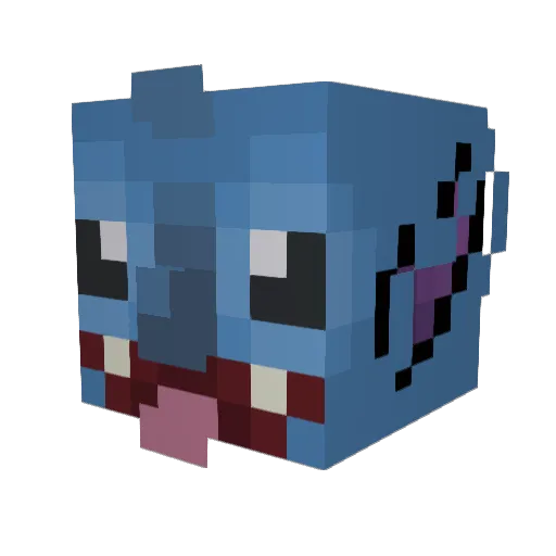 KH_Aqua Minecraft avatar head, 3D render