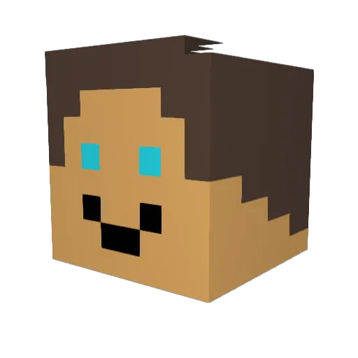 KHerman15 Minecraft avatar head, 3D render