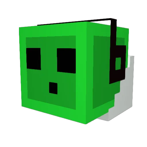 KHirota Minecraft avatar head, 3D render