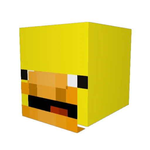 KHwata Minecraft avatar head, 3D render